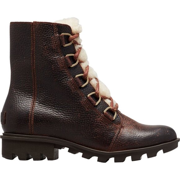 Sorel Dark Brown Winter Boots with White Lining - Picture 3 of 15